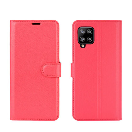 book case for samsung a42 5g red