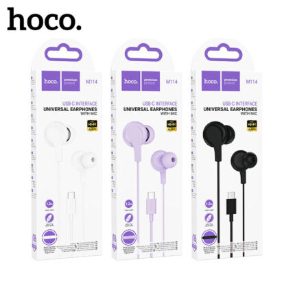 earphones hoco m114 with mic type c connector