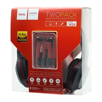Wired Headphones & Earphones Hoco W24 Black