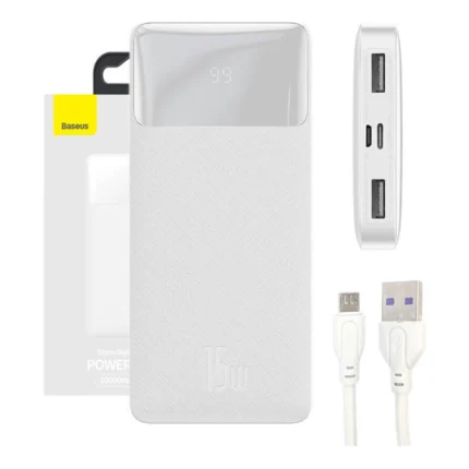 power bank baseus 10000mah 15w white