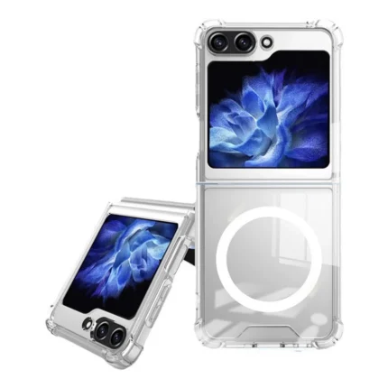 ultra clear magsafe case for samsung galaxy z flip 6 transparent