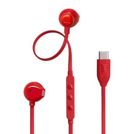 earphones jbl tune305c wired with mic red usb c